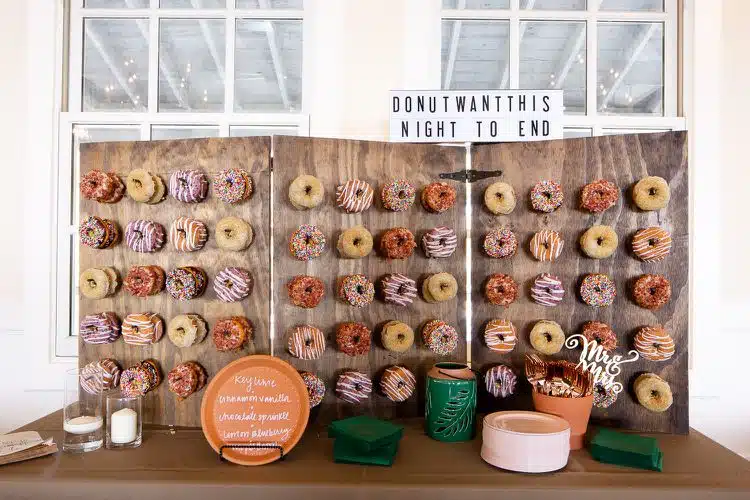 Wedding reception dessert donut radford virginia